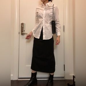 Mango Classic White Shirt, Women Size Small